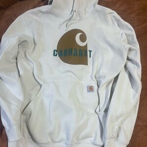 Carhartt Cream Hoodie with Logo